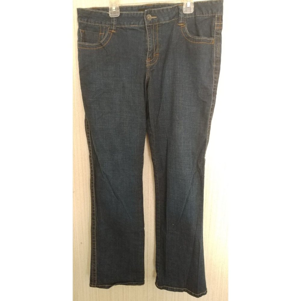 Calvin Klein Blue Jeans Pant Dark Wash Womens Size 12 Straight Leg - Picture 1 of 5
